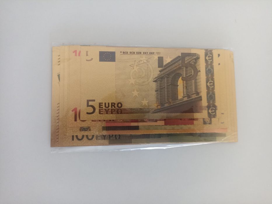 Notas douradas colecionáveis em Euro