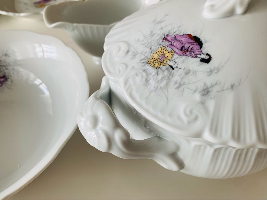 Serviço de jantar porcelana vista alegre estilo japones