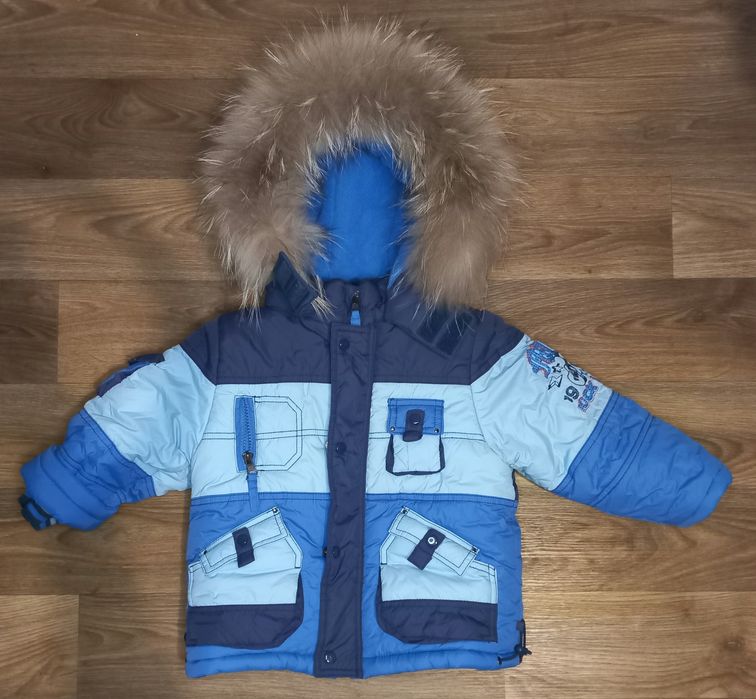 Б/у в ідеальному стані зимова куртка для хлопчика на зріст 86см