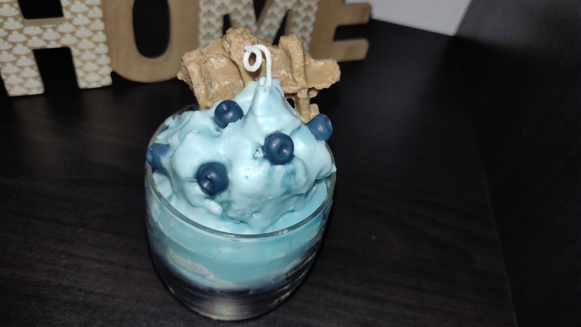 Vela artesanal aromática Gelado de Mirtilos