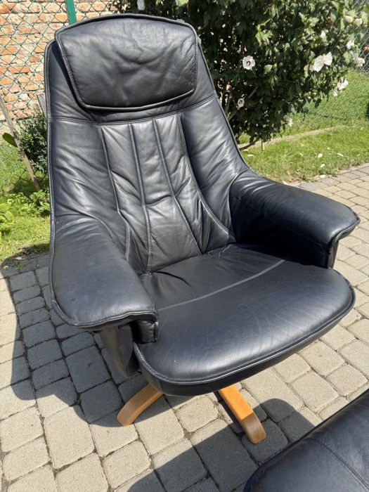 Крісло реклайнер шкіряне (00121) крісло для відпочинку
