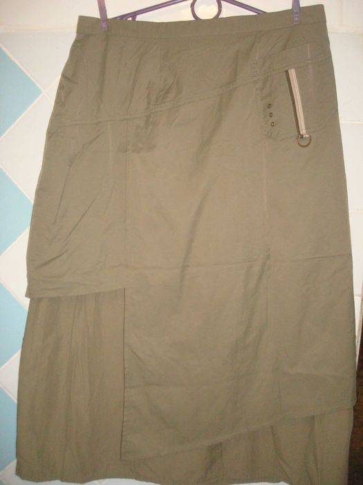 Юбка белая  зеленая  платье милитари мокрый эффект