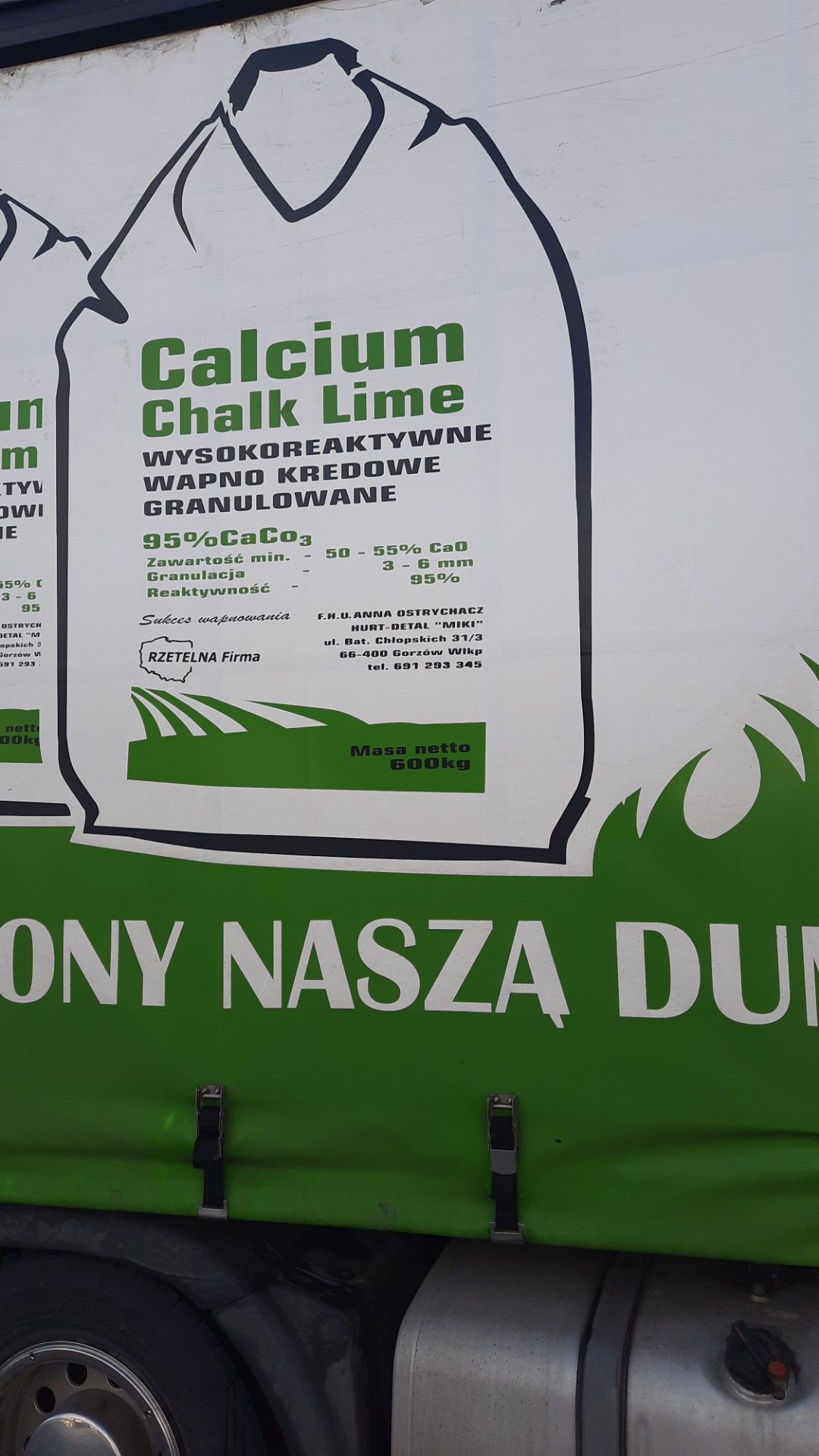 Wapno granulowane-Czarna kreda PRODUCENT