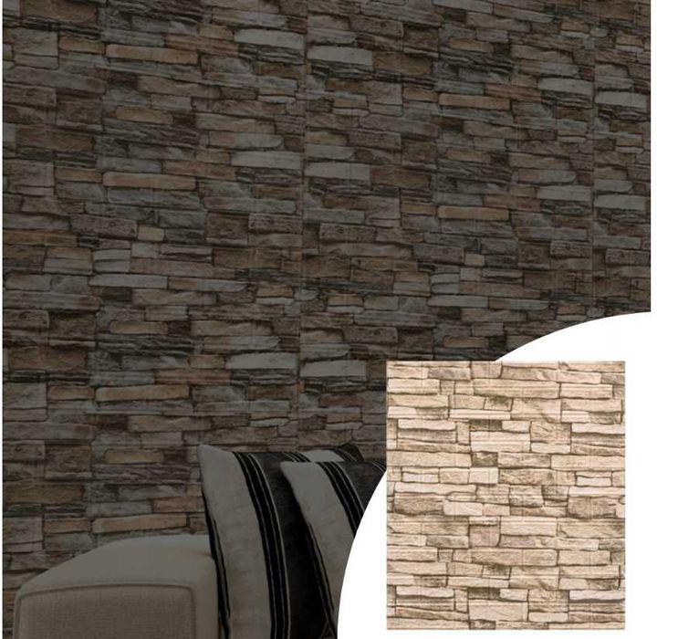 Nowoczesne PANELE ŚCIENNE Samoprzylepne Kamień Cegła Grube (OKAZJA)