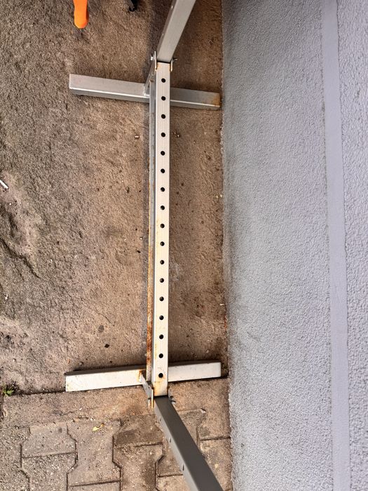 Stojak odziezowy wieszak odziezowy stalowy srebrny