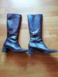 Botas de cano alto de pele genuína Pierre cardin