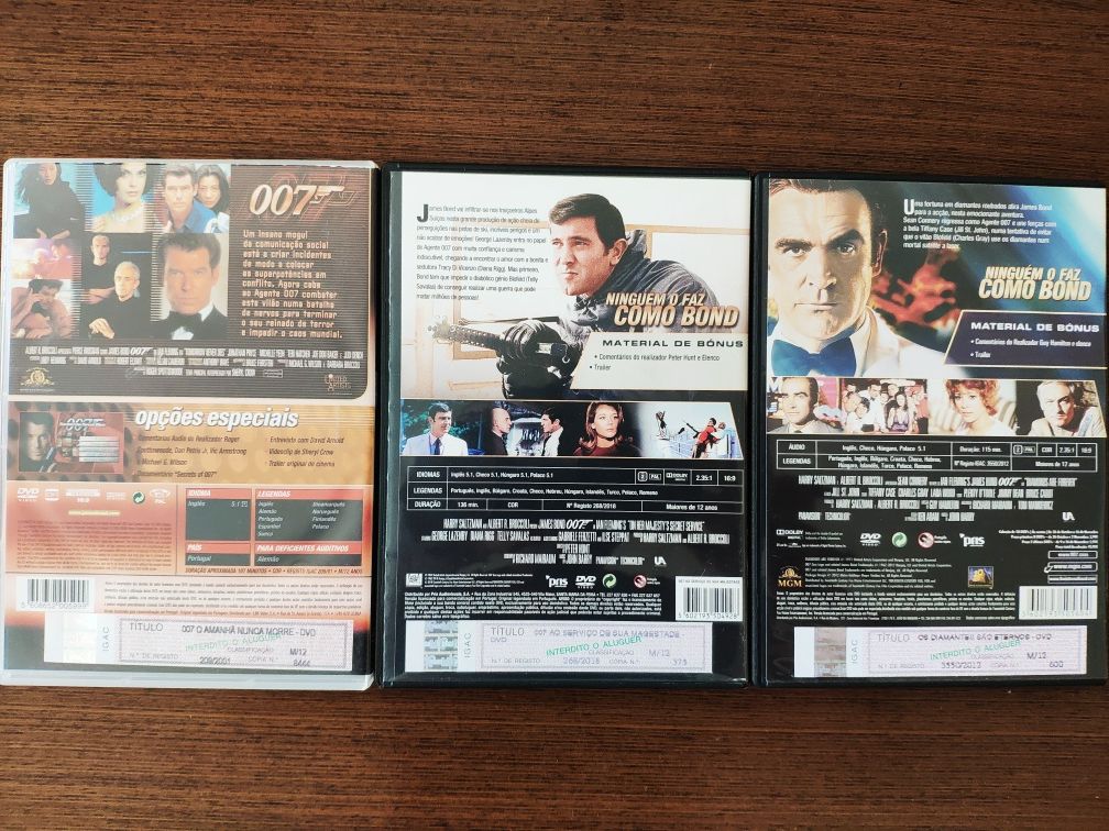 3 filmes do James Bond em DVD