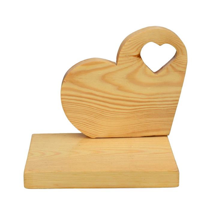 BAZA DO STROIKA SERCE Drewno Ozdoba PODSTAWA pod kompozycję Pomnik
