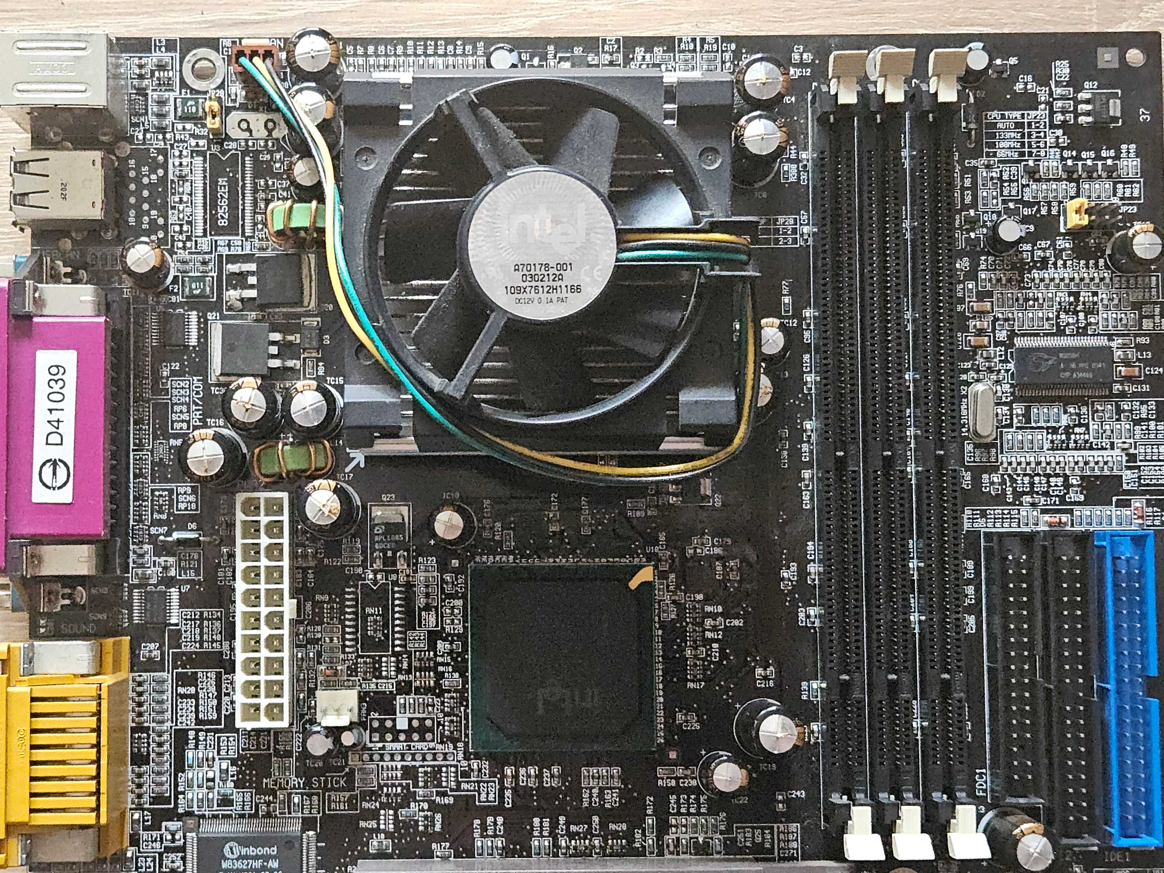 Płyta główna AOpen AX3SP-U + Intel Celeron 1100A + chłodzenie