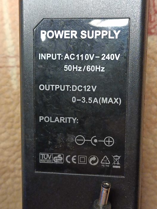 Блок питания живлення 12V 3.5A (3.5mm)