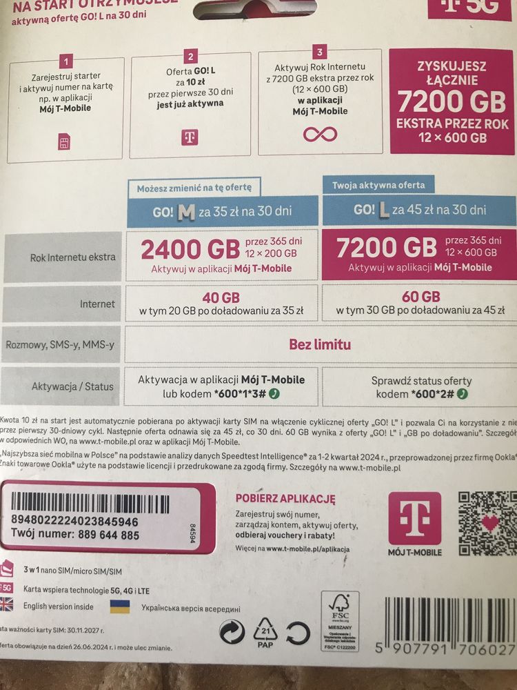 Złoty numer telefonu – T-Mobile –