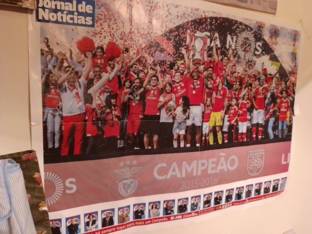 O Glorioso! Poster Benfica Campeão 15/16-5E-P.Chaves3E ou 2-4E Desde2E