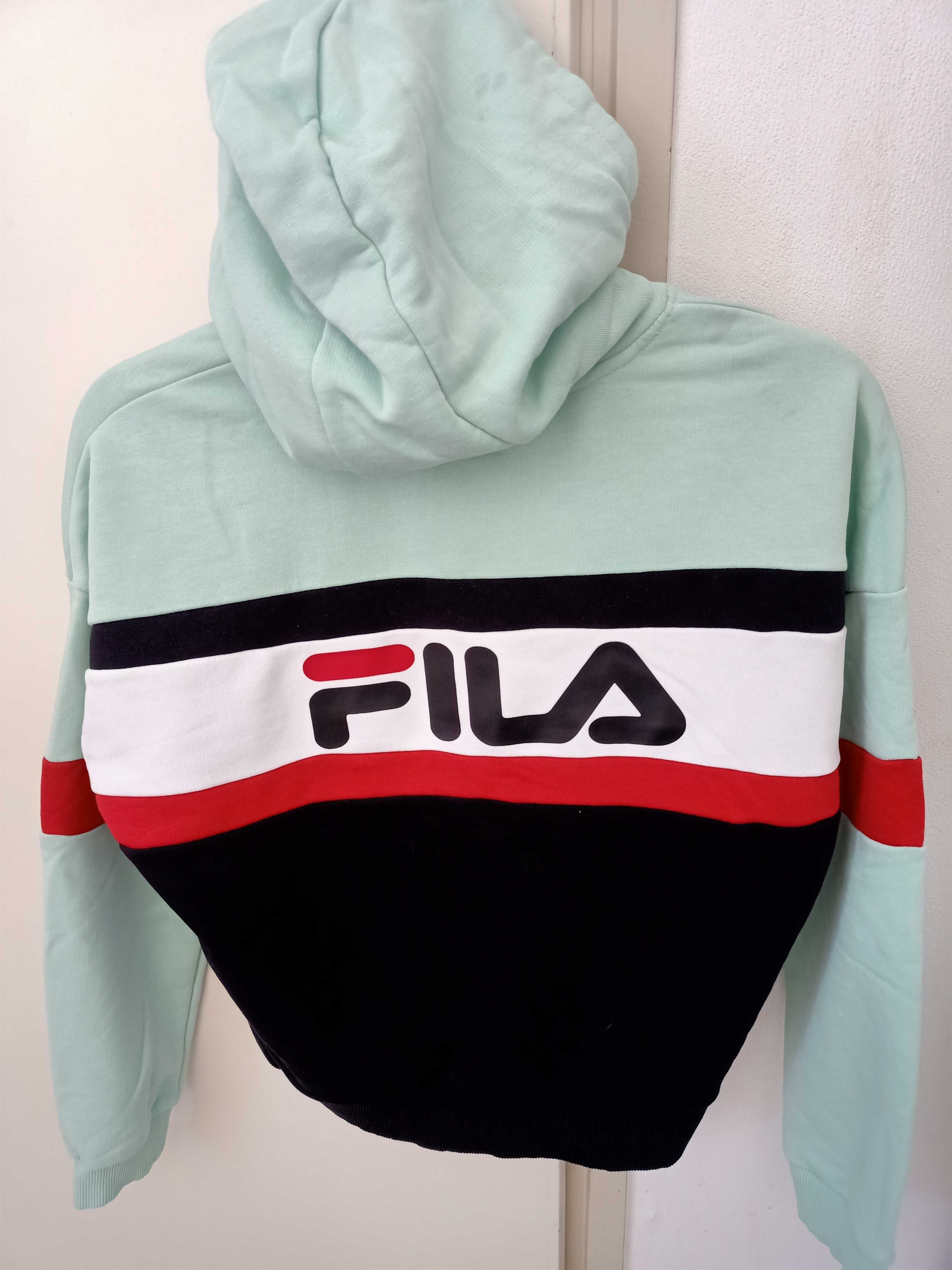 Fila bluzy damskie z kapturem z długim rękawem