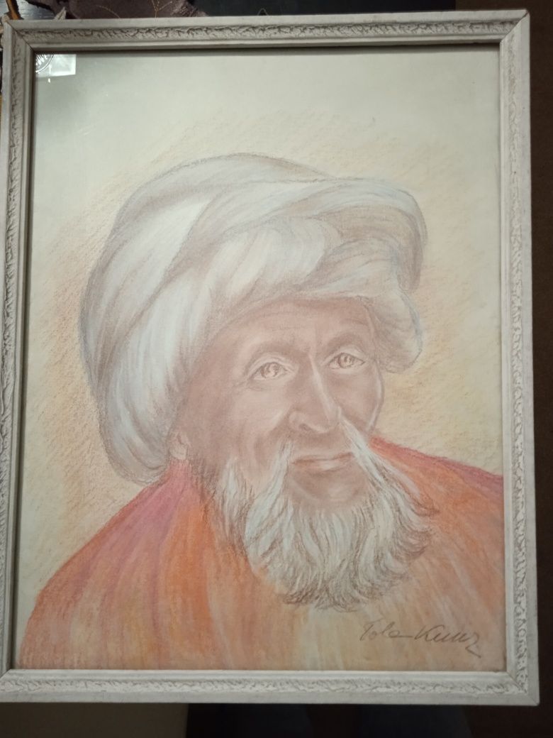 Obraz,głowa beduina