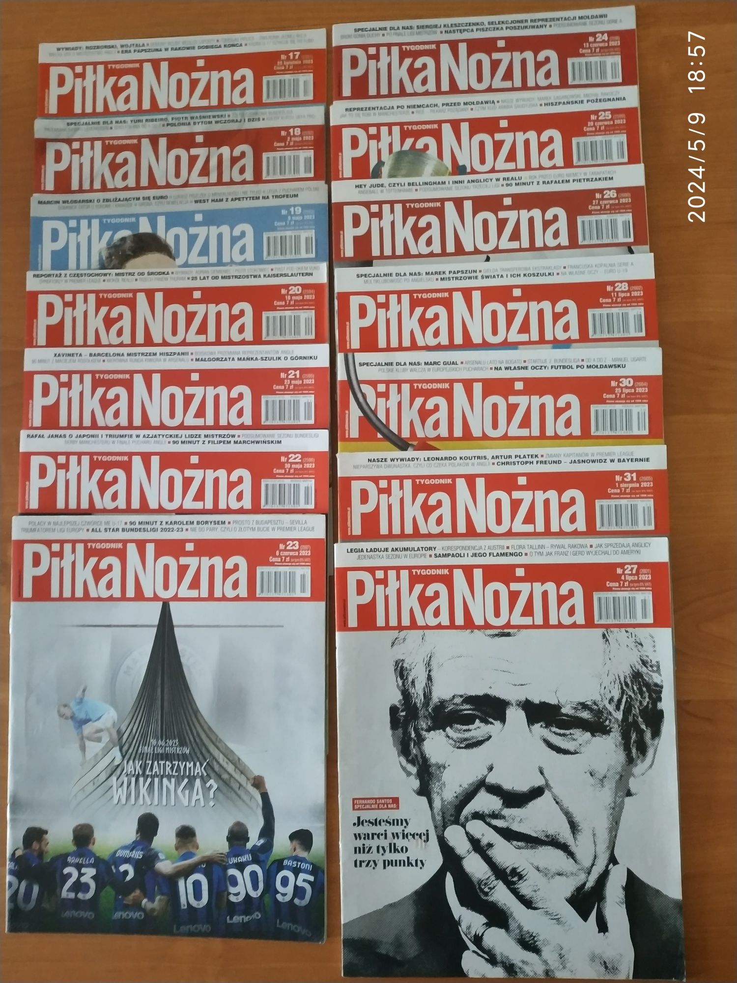 Tygodnik Piłka Nożna z lat 2021-24 - zestaw 80 numerów