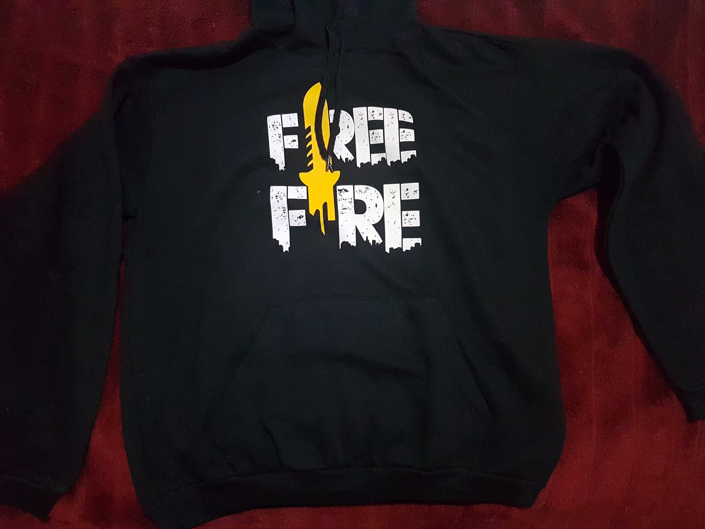 SweatShirt Capuz Preta Free Fire