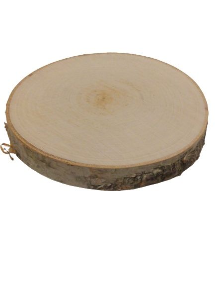 krążek podkładka plastr drewniane brzozowe szlif śr. 15-16 cm