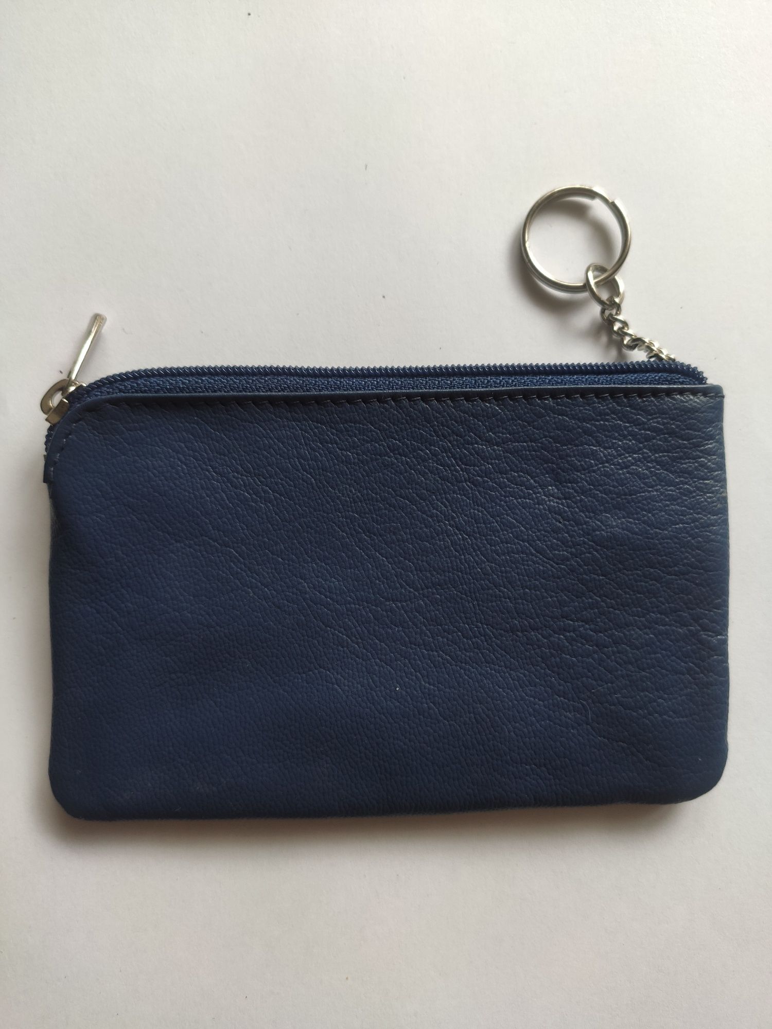 Etui na klucze mini portfelik Skórzane Skóra granatowe nowe