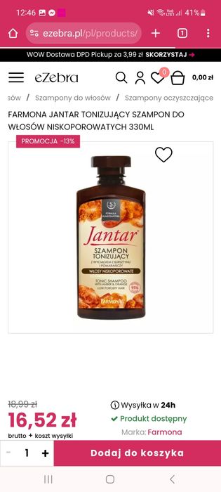 Jantar szampon 7x7ml