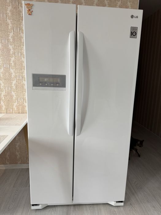 Холодильник LG Side by Side GC-B207GVQV, білий, інверторний