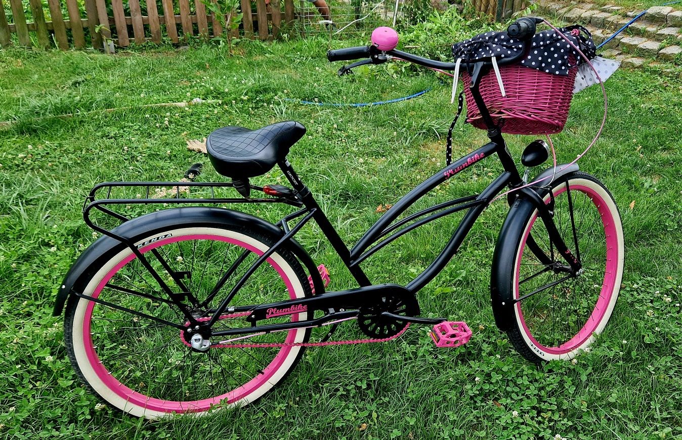 Rower miejski damski Plumbike La Donna Rose Black 26