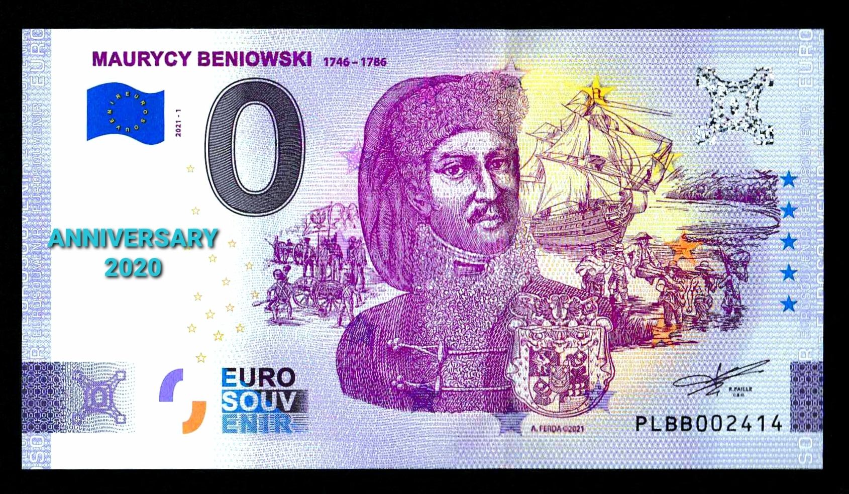 0 euro Maurycy Beniowski Polska Anniversary