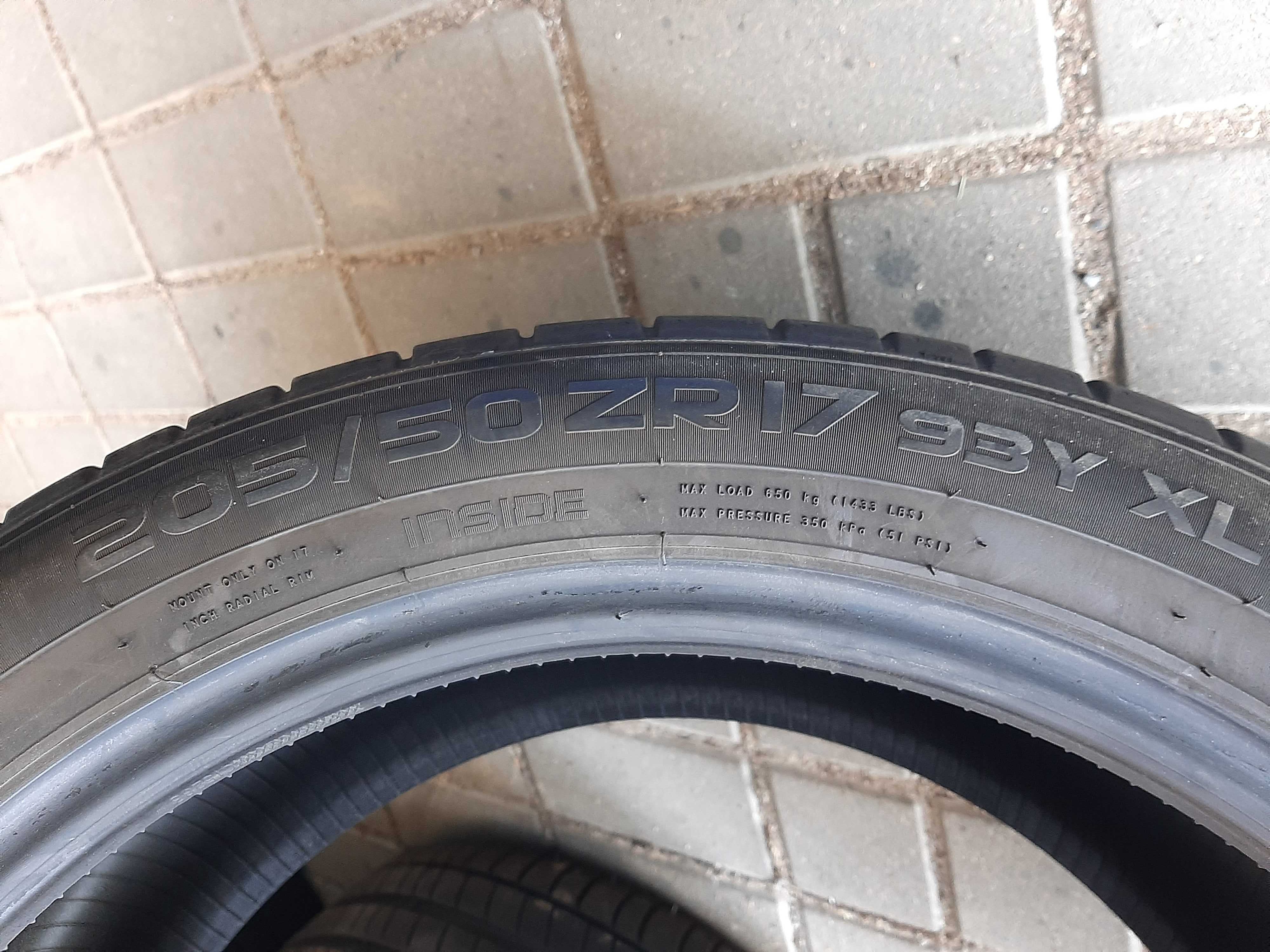 2x Opony letnie 205/50ZR17 XL Nokian ZLine / 2017r / 6mm