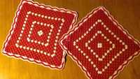 Conjunto de 3 panos em crochet