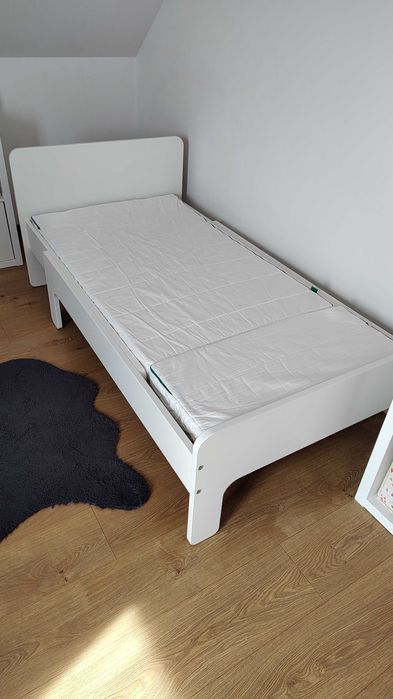 Łożko rozsuwane Ikea Slakt z materacem Vimsig 80x200 jak nowe okazja