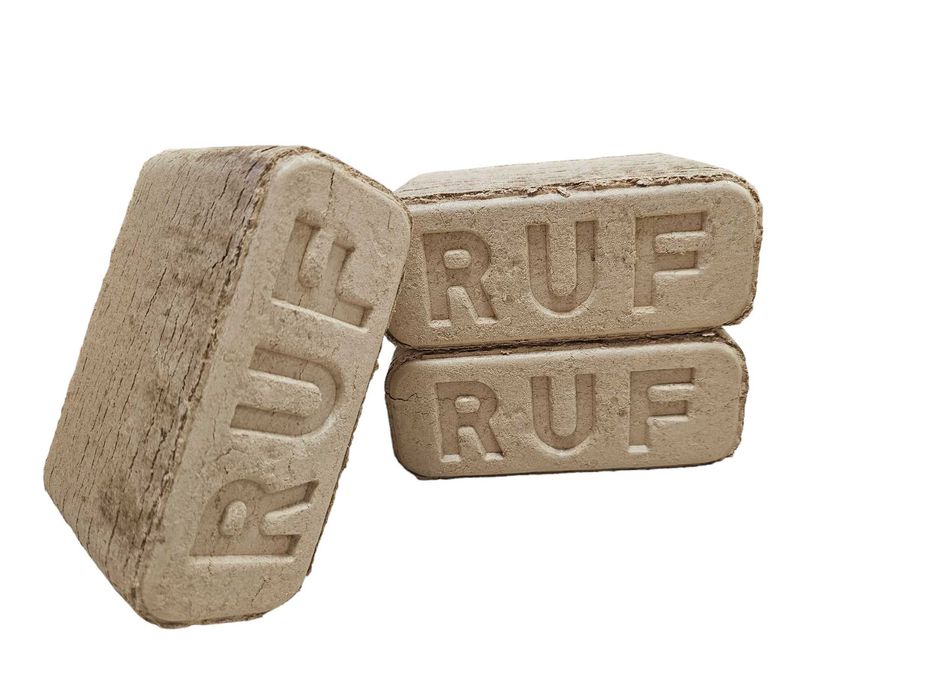 Brykiet RUF drzewny buk-dąb.Zamiennik węgiel, drewno