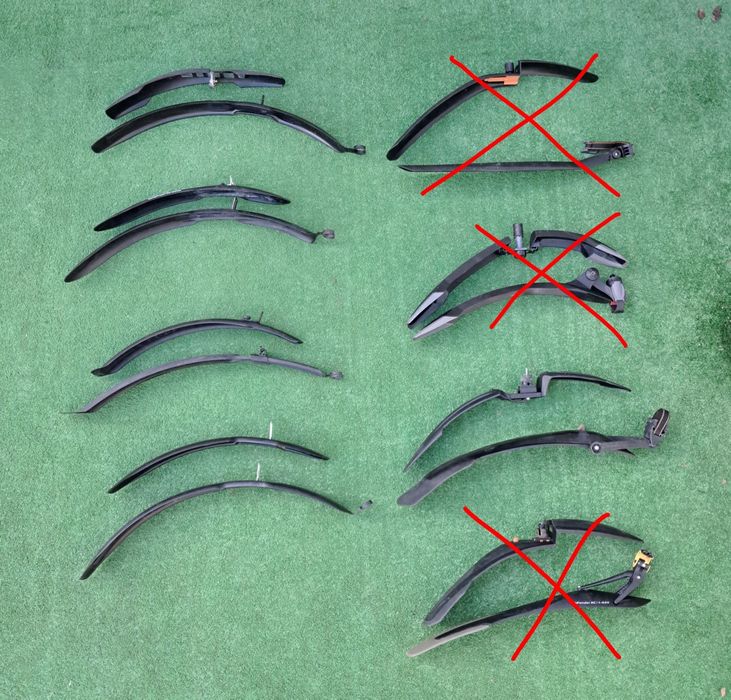 Велосипедні крила 26-29 колеса короткі та повнорозмірні болотники