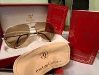 Cartier - unikatowe okulary złocone 22K Vendome Santos Vintage 1983 r.