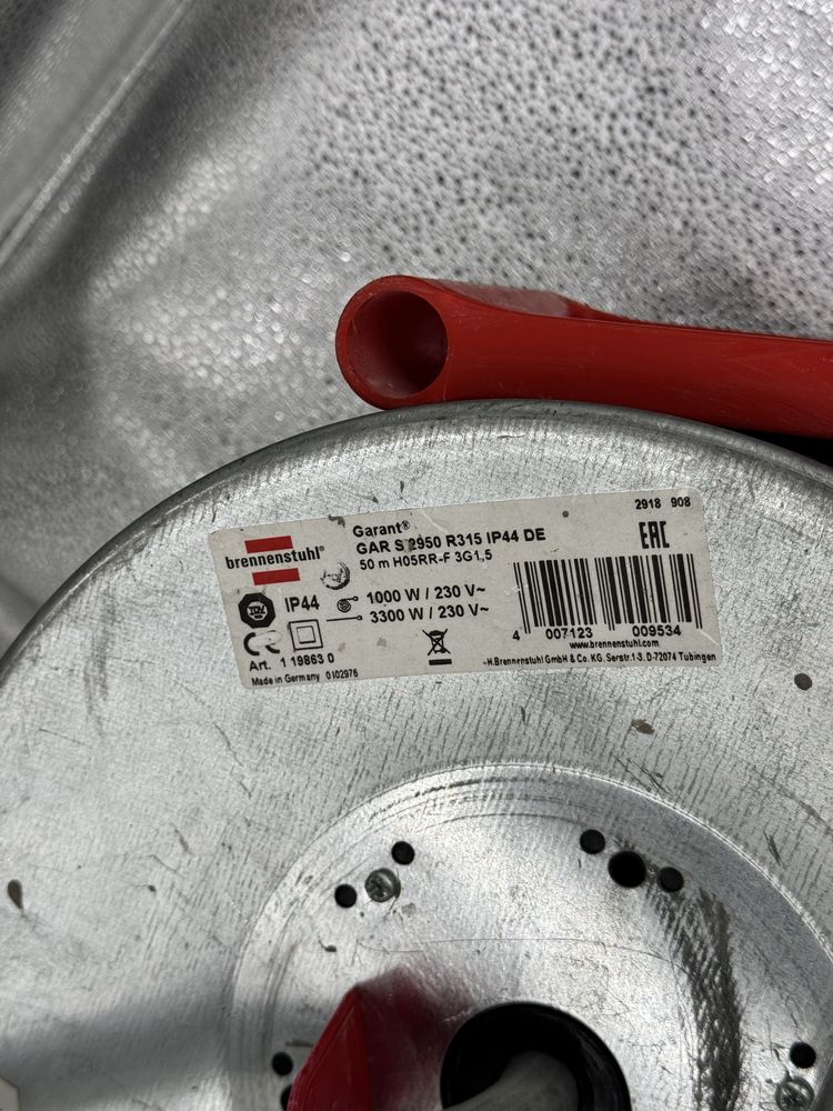 Подовжувач на котушці Brennenstuhl Gar s 2950 3g 1,5 переноска