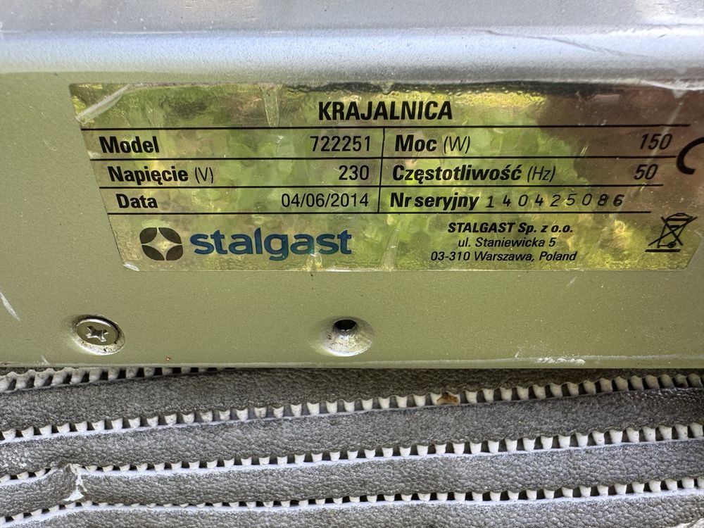Krajalnica do wędlin stalgast model 722251