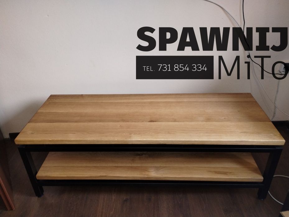 Stolik Hifi, szafka Rtv, regał dębowy na zamówienie