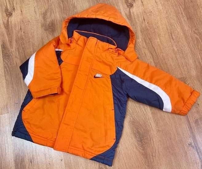 98 104 kurtka chlopieca nike orange neon wiosna dluzsza