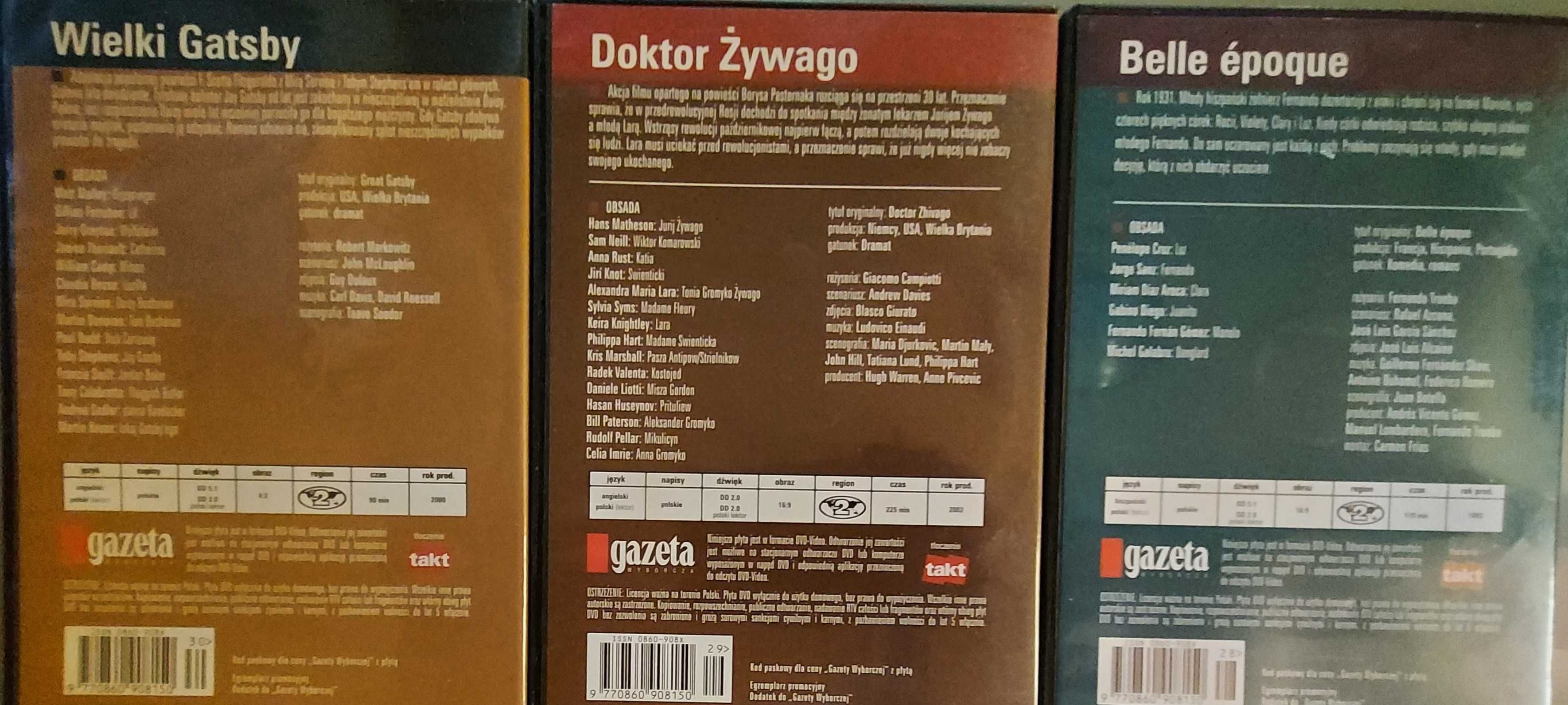 Do zobaczenia we dwoje -15 dvd Wielki Gatsby, Piętno, Skaza, Absolwent