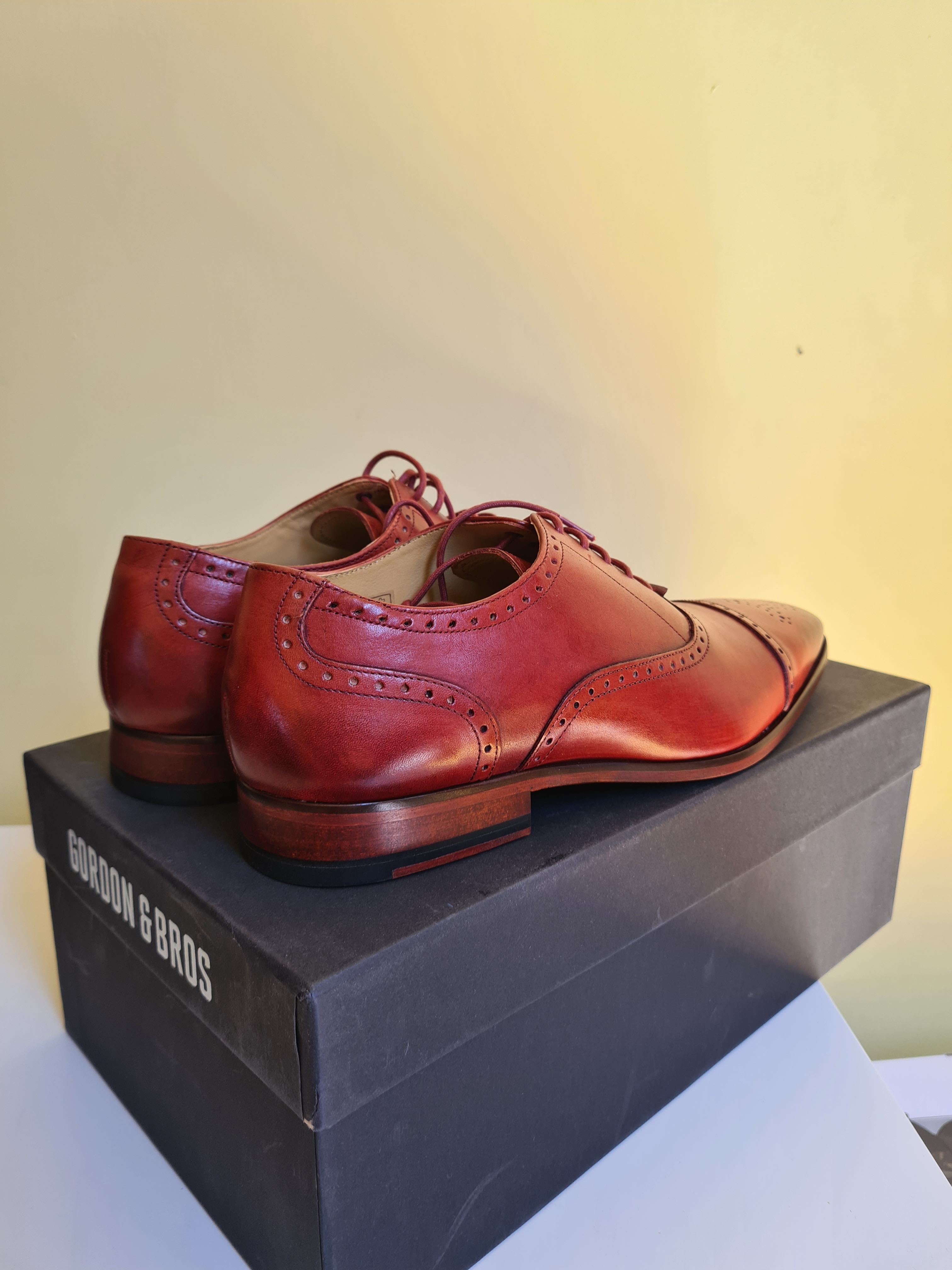 Gordon and Bros Lucquin Crust Red Półbuty Męskie Skóra roz 42