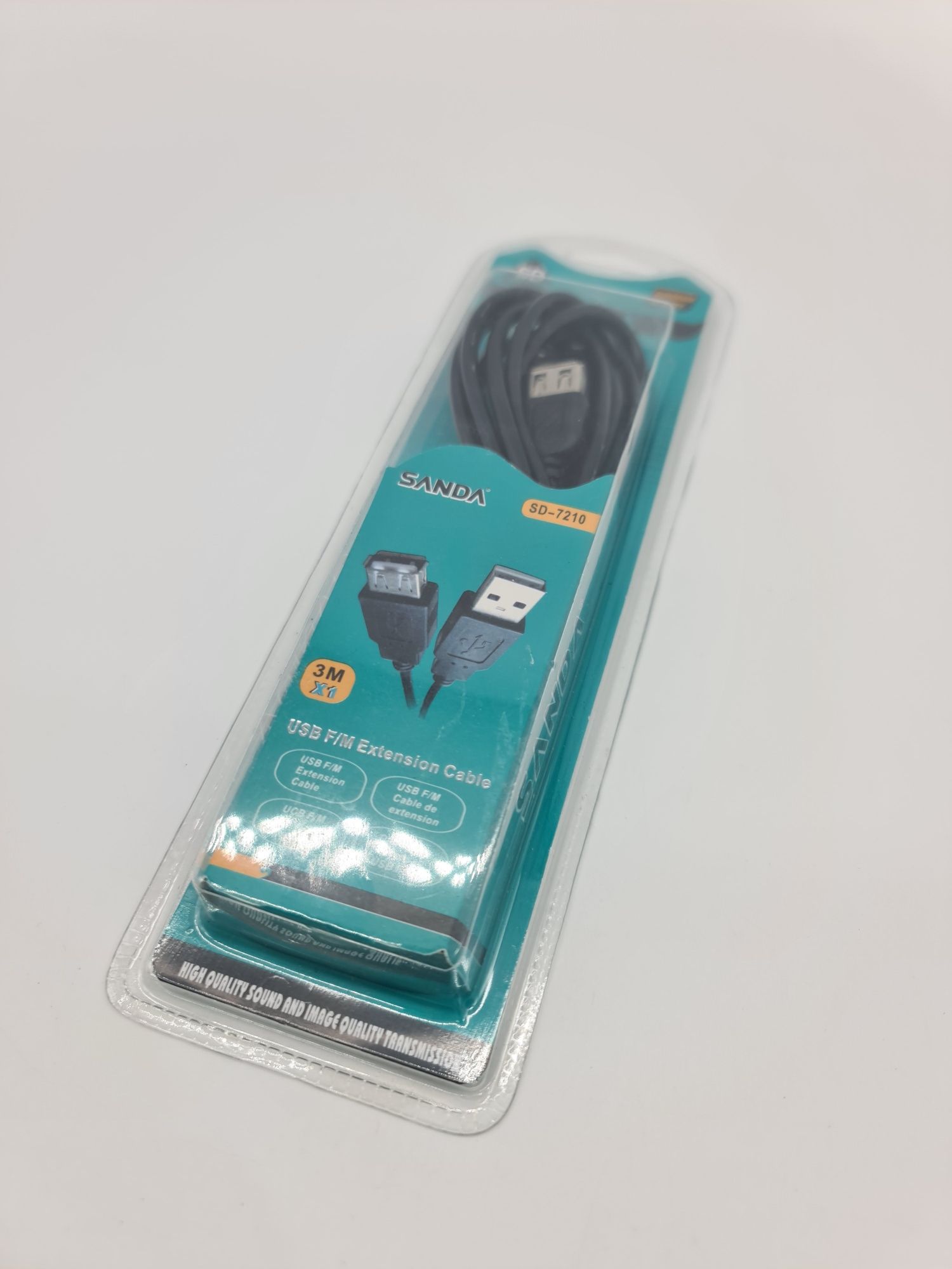 Cabo de extensão USB M/F 1,5 metros - novo