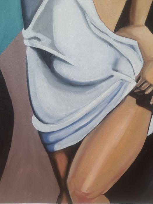 Pintura a óleo  não emoldurada
