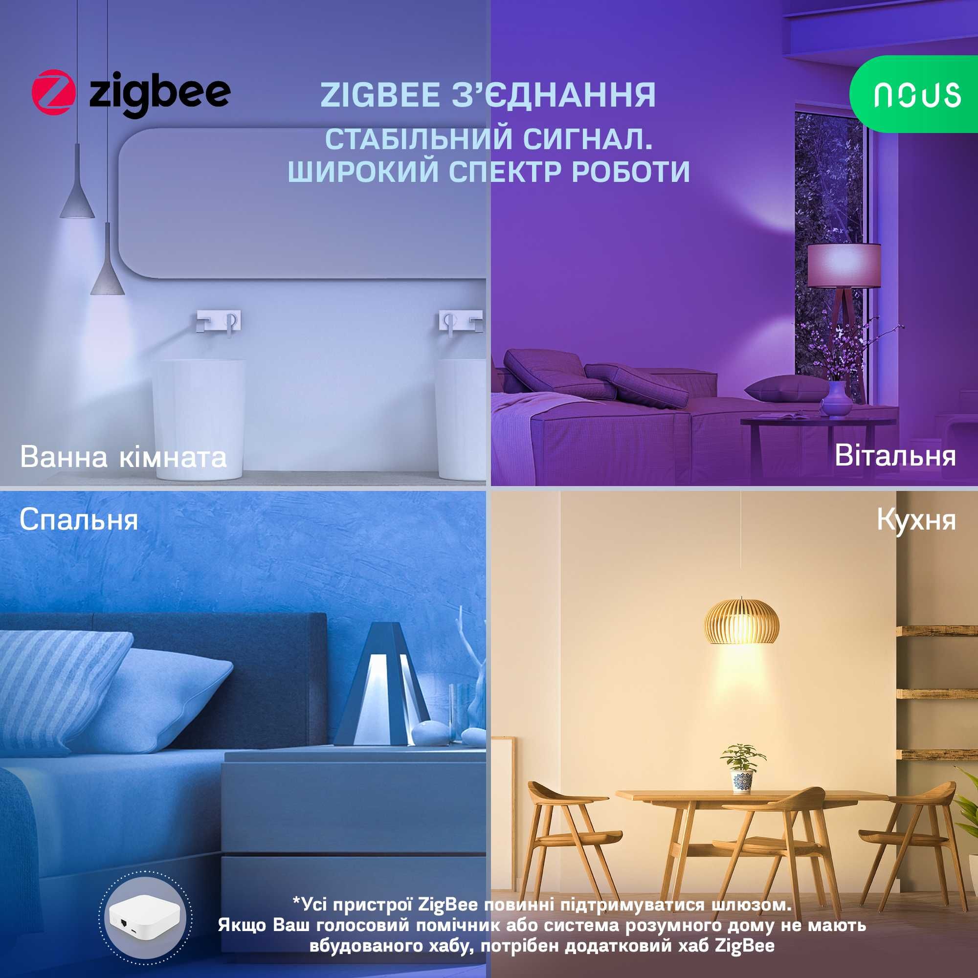Розумна лампочка NOUS P3Z Smart ZigBee Bulb RGB E27 (4 шт)