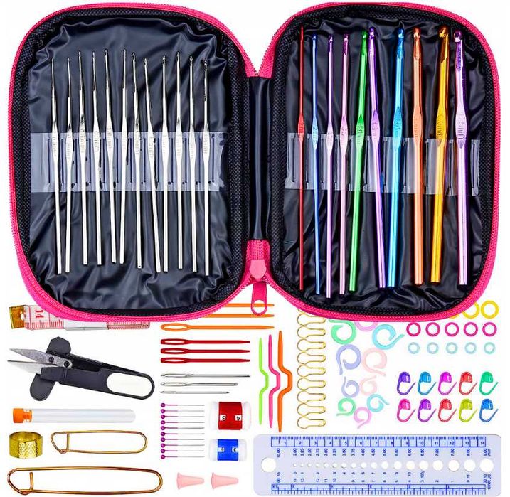 Zestaw do szydełkowania 0.5-6.0 100 Elementów+Etui