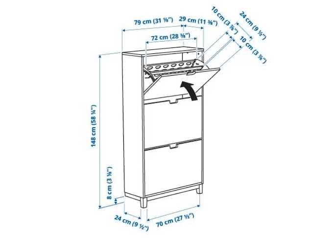 SZAFKA na buty - IKEA STALL biała - 80x150 cm do PRZEDPOKOJU + DOSTAWA