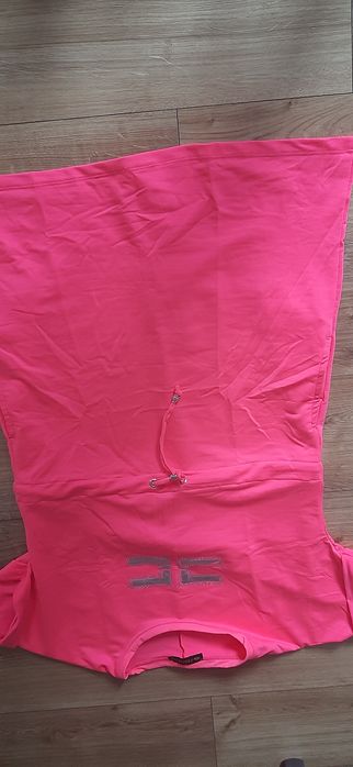 Sukienka bawelniana L neon róż