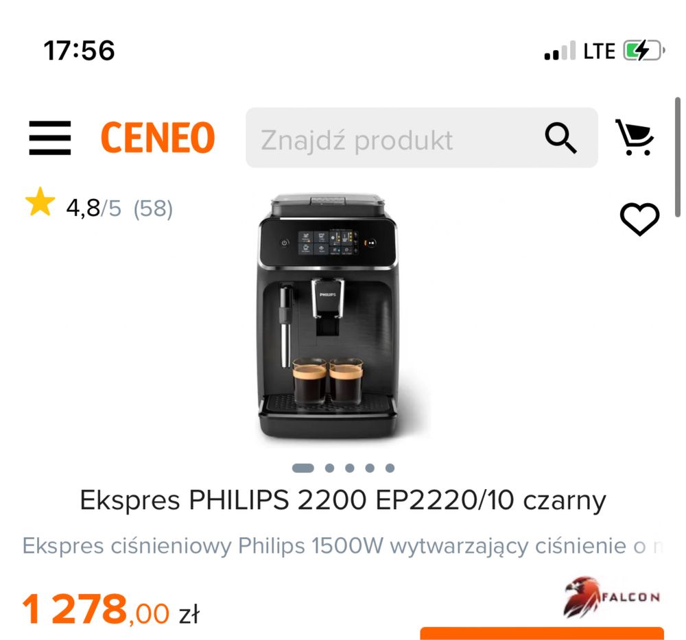 Philiphs 2200 series ekspres do kawy