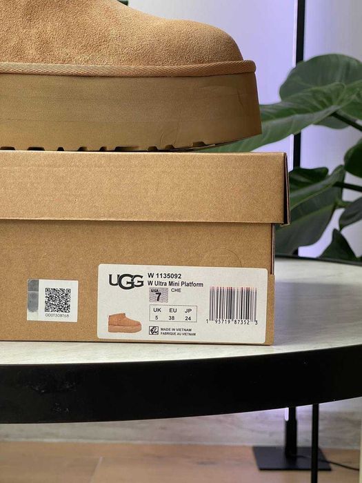 Женские Угги Ugg mini platform chestnut / Угги зимние LUX 37 38 39