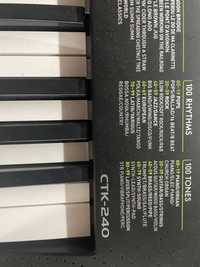 Keyboard Casio CTK-240 plus sluchawki statyw lawa