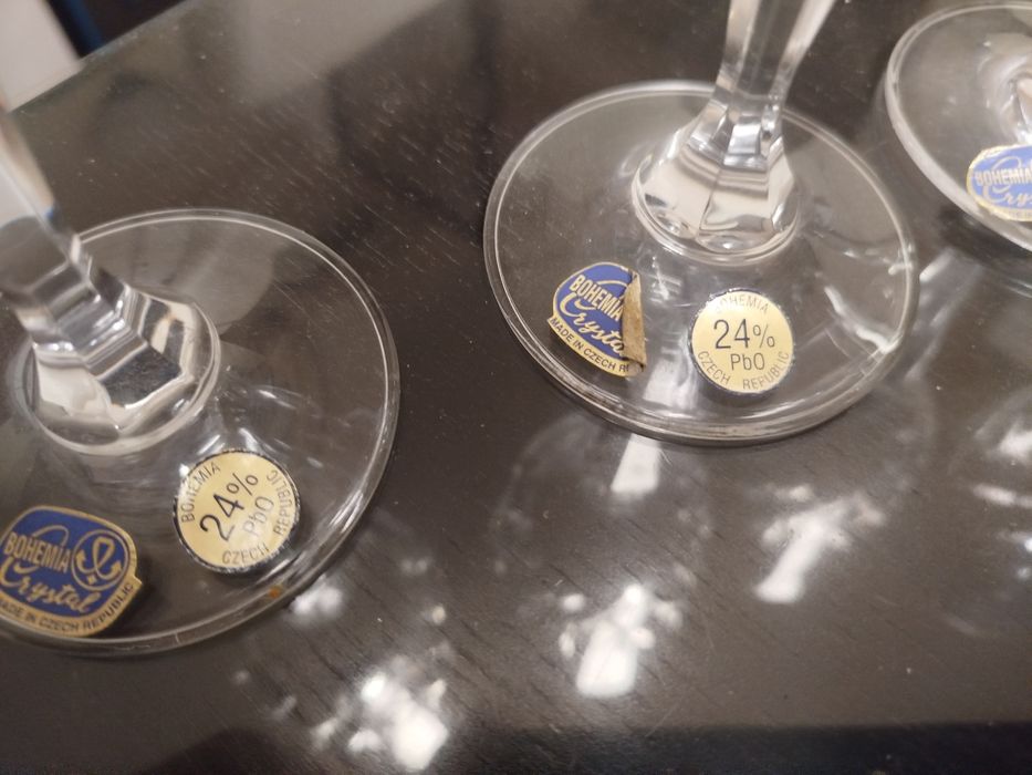 Kieliszki kryształowe Biochemia  Czechy