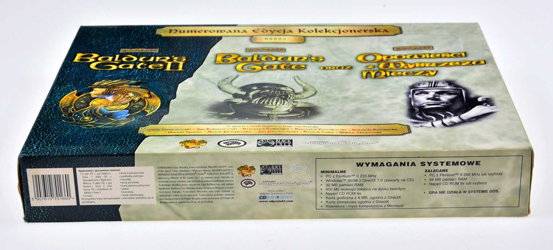 BALDUR'S GATE I & II - edycja kolekcjonerska - duży big box PL, 11 CD