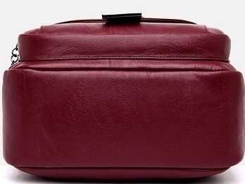 Женский кожаный модний жіночий рюкзак бананка женская сумка ранец 2в1